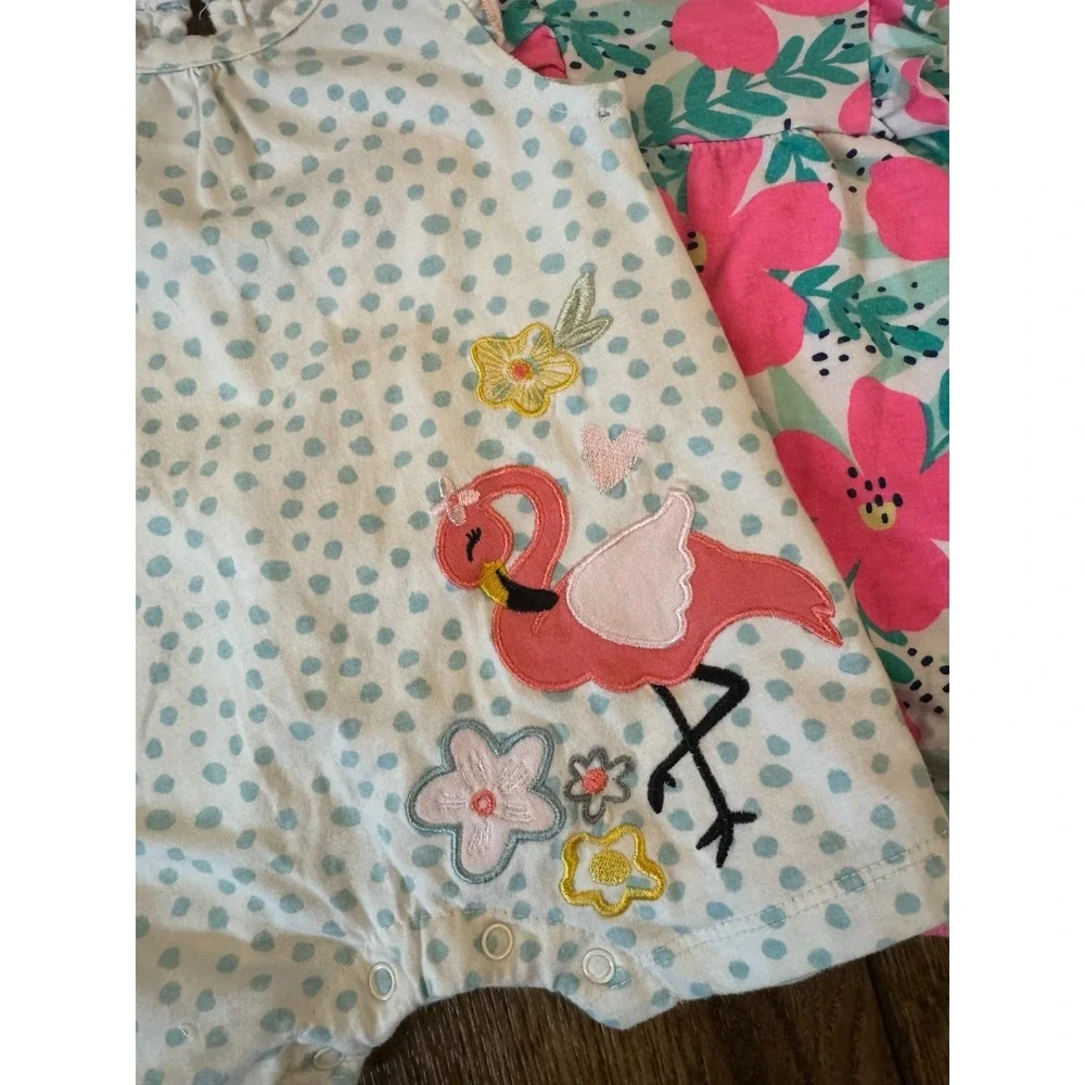 Baby Girl Clothes Lot 0/3 Months Bundle‎ Summer Rompers 1 Piece Outfits Tropical